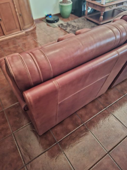 Conjunto 2 cadeiras de cabedal