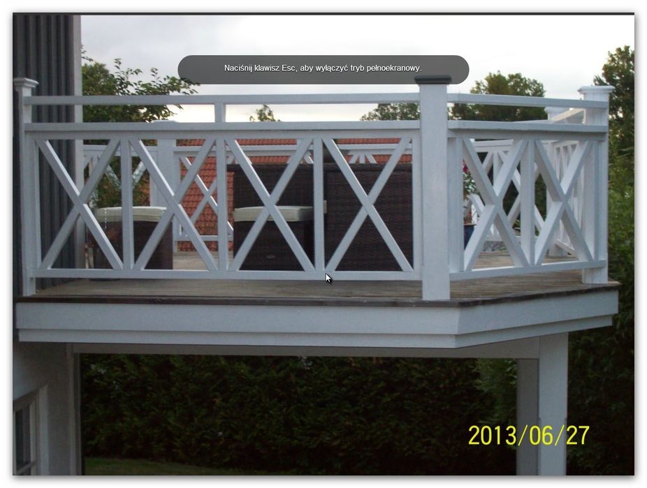 Tarasy z drewna balustrady