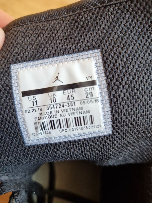 Jordan 1 oryginalne rozmiar 45