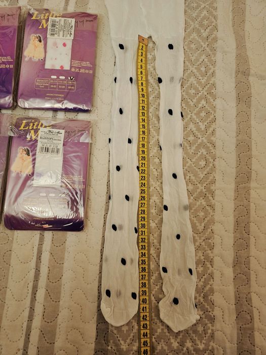 Rajstopy r. 128-146 kropki