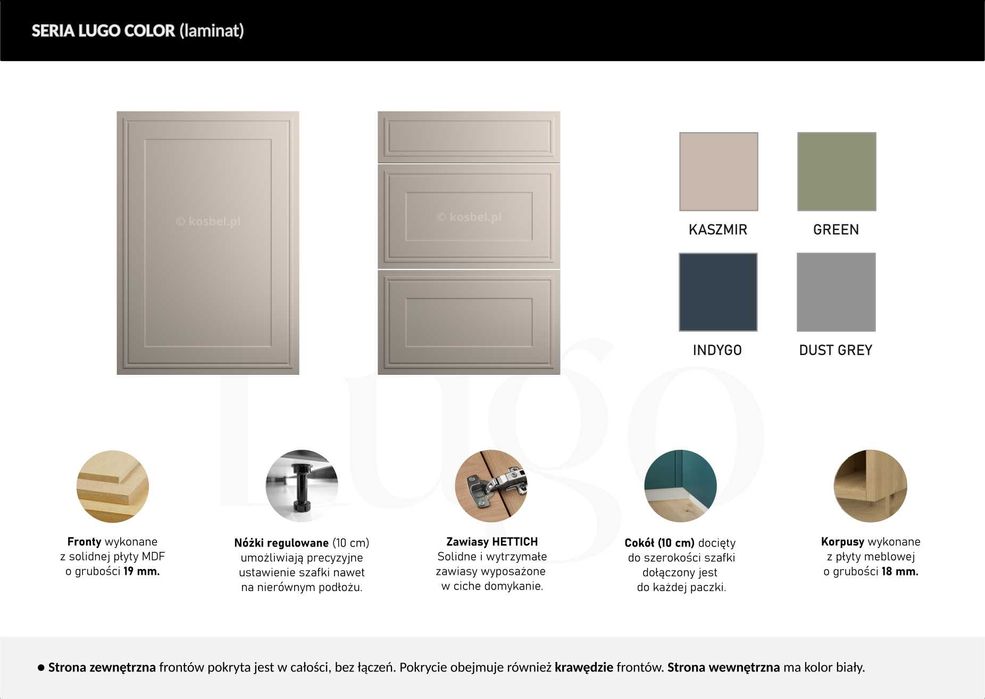 SK Kuchnia LUGO COLOR meble, szafki kuchenne TRANSPORT wycena