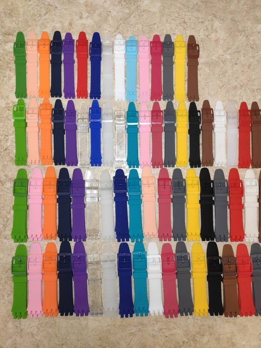 Ремешки Swatch, силіконові ремінці свотч