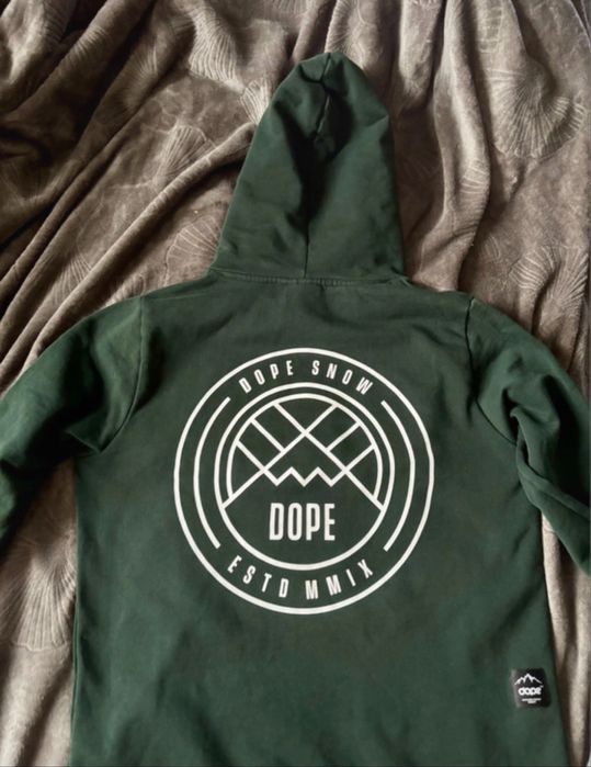 Zielona bluza z kapturem DOPE