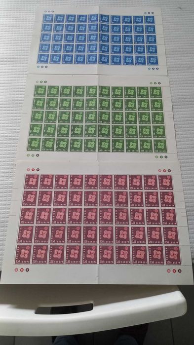 Selos Europa CEPT 1961 para colecionadores coleção única