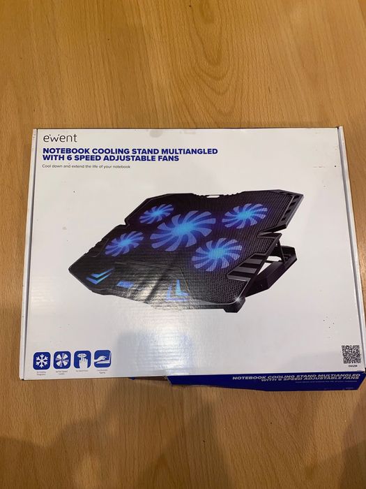 Multi-angled Notebook Cooling Stand with 5 adjustable speed fans