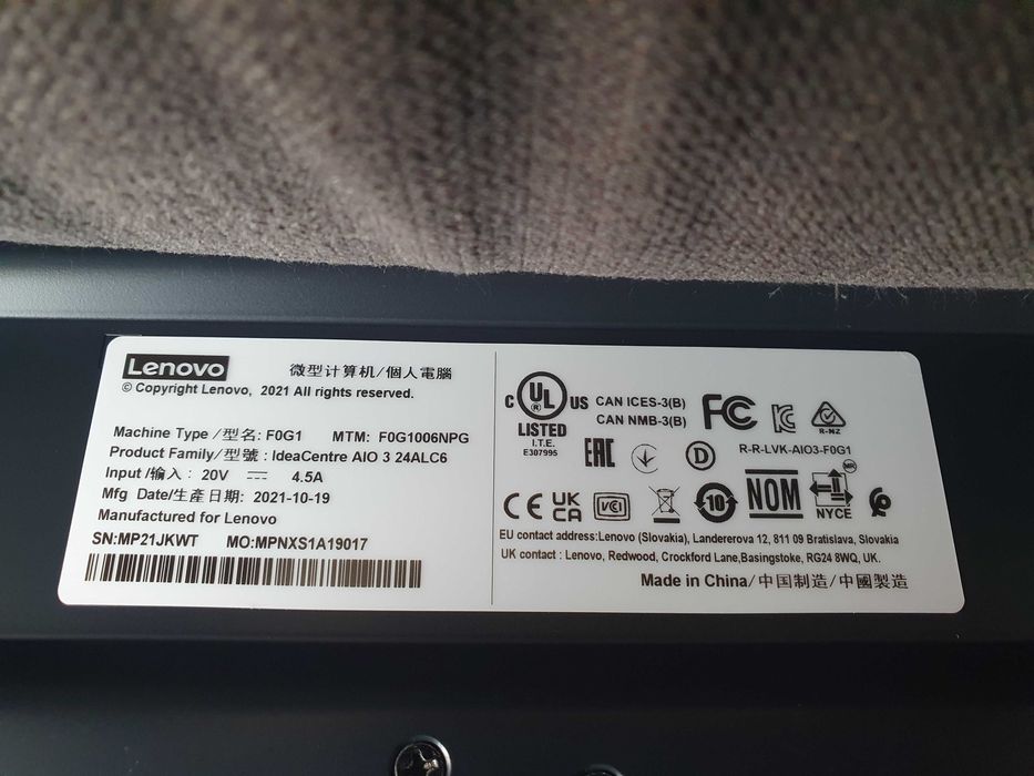 Lenovo IdeaCentre AIO 3 24ALC6 24" AMD Ryzen 5 5500U 8GB 512GB SSD