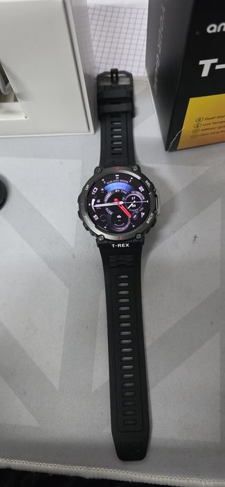 Smartwatch Amazfit T-Rex 2 czarny GPS 10 ATM pulsometr oksymetr SpO2