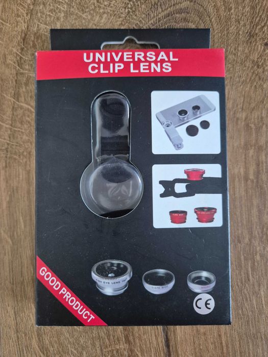 Zestaw obiektywów do smartfona 3w1 Fish Eye/Makro/Wide Angle