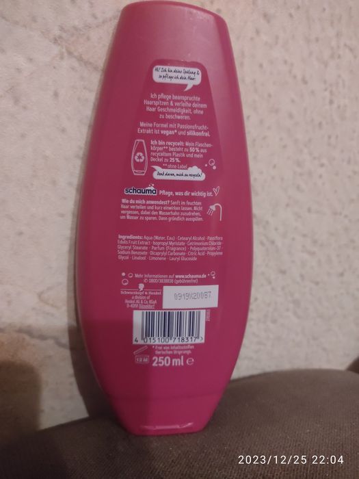 Schauma Fresh it up! Odżywka do Włosów wzmacniająca 250 ml DE