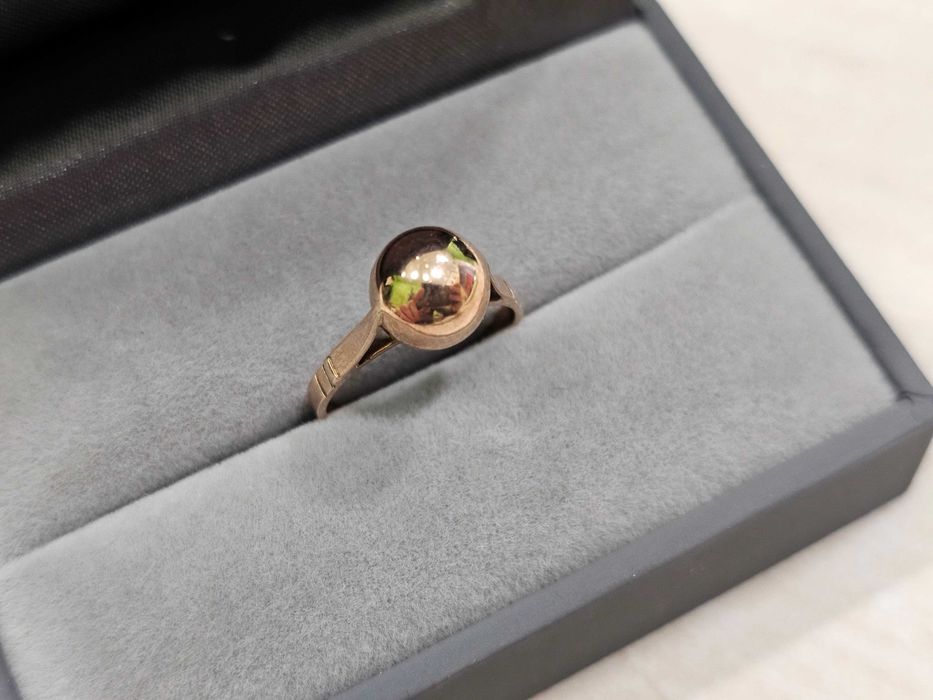 ZŁOTY PIERŚCIONEK kulka gładka PR 585