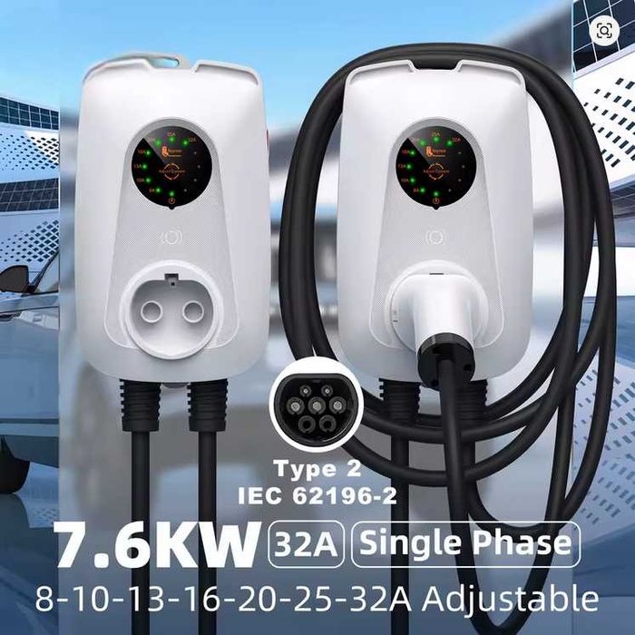 Wallbox Carregador - 7 kw - 32A - C/ 5 METROS CABO - SEM APP