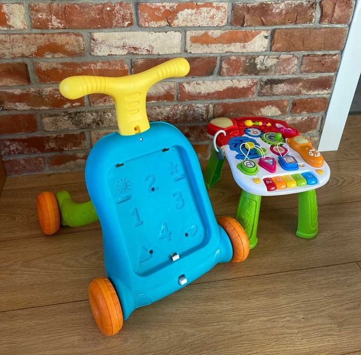 Chodzik Pchacz Interaktywny Stolik Edukacyjny 5w1 Dla Dzieci