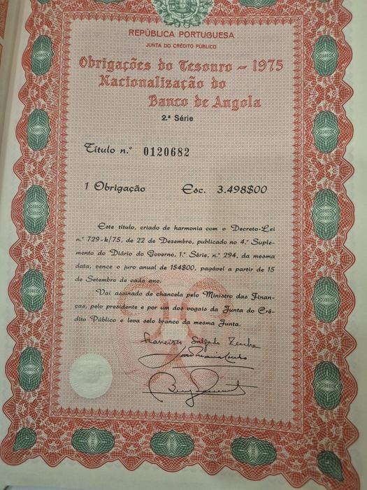 Obrigações do tesouro 1975