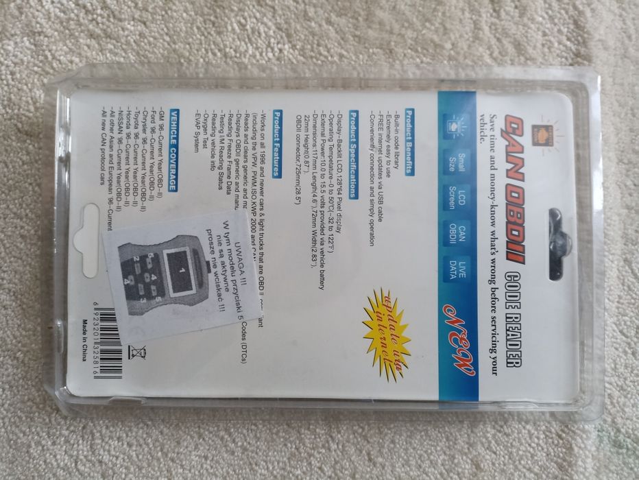 Tester diagnostyczny  
OE-581M
OE-581M