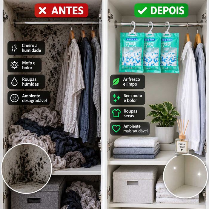 Sacos Anti Humidade 10 Un - Armário Mofo Bolor - Porto Lisboa Viana Leiria - Envio 24h