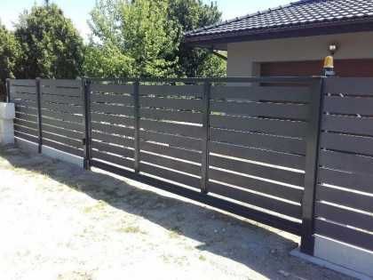 Kompletne ogrodzenie palisadowe z podmurówką i słupkami