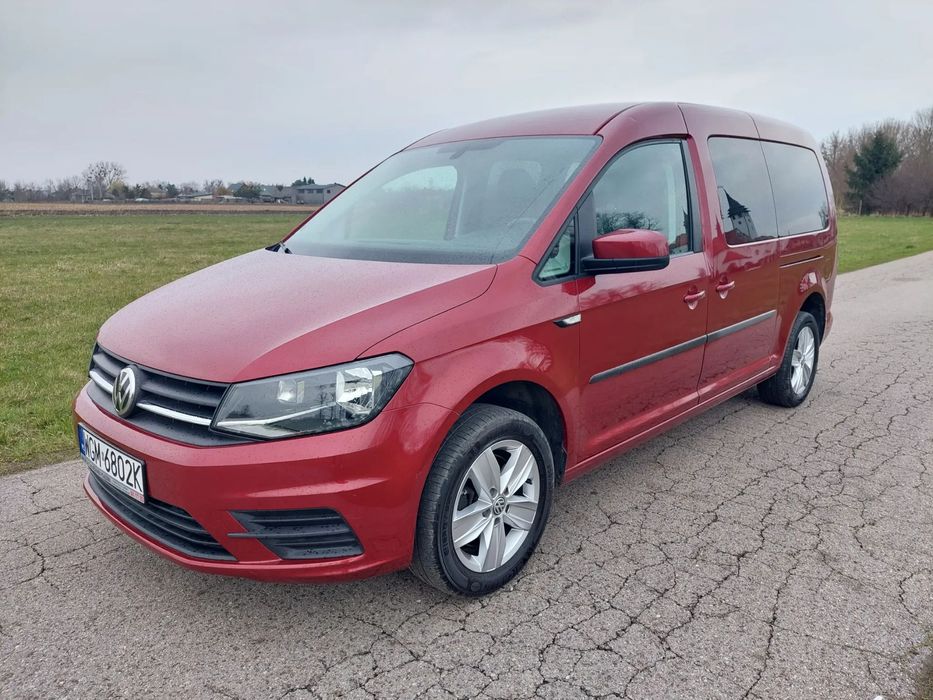 Volkswagen Caddy MAXI # Osobowy # 2018r # 2.0 # 150KM # Klima # Navi # Hak # Super Stan