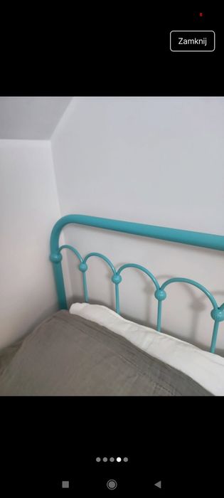 Łóżko metalowe stylizowane