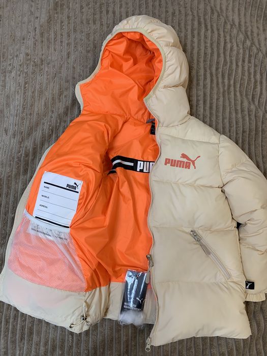Пуховик  140 Puma Детский 104-152  Светлый Беж Пума,