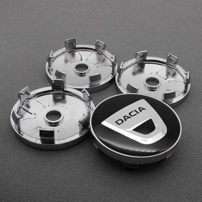 Centros/tampas de jante completos Dacia com 56 e 60 mm