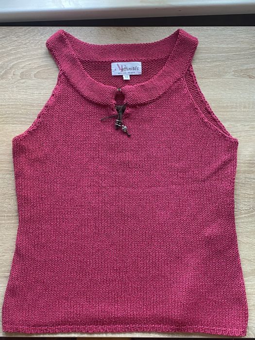 топ майка рожева з фурніторою