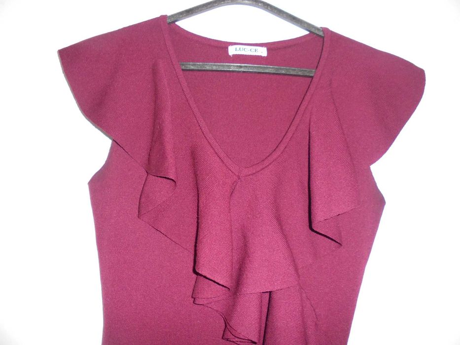 vestido de senhora com folho