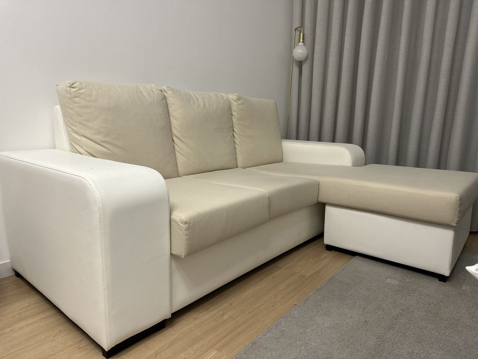 Vendo sofa 3 lugares com chaise long reversivel