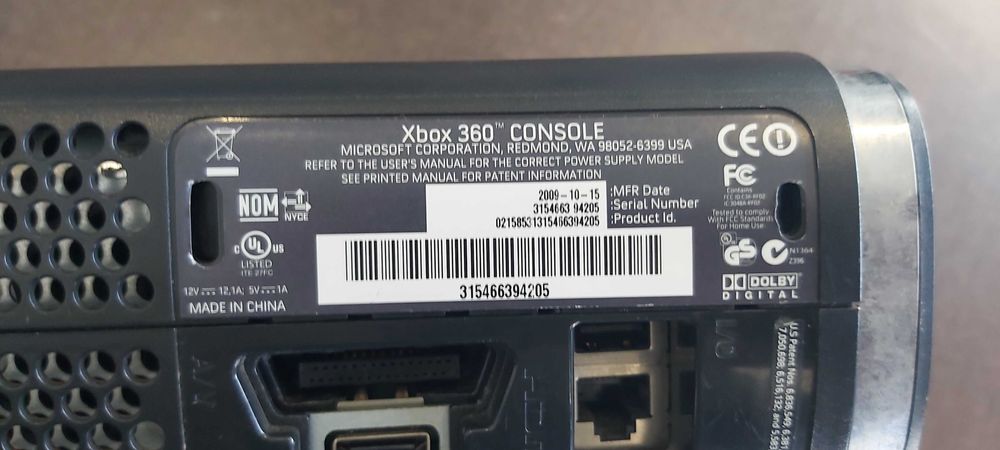 Consola Microsoft Xbox 360 Elite Black XBOX360 Phat Fat