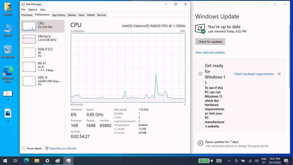 Portatil Lenovo 11" polegadas com mala robusta