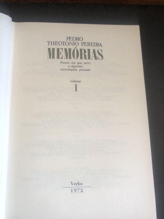 Memorias Pedro Theotonio Pereira