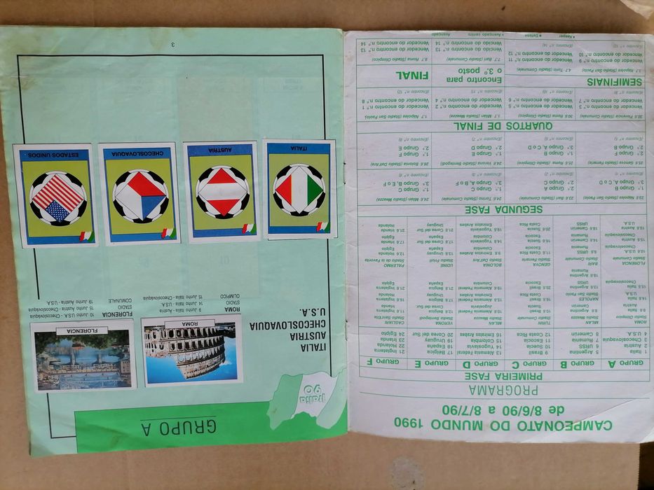 Caderneta Cromos ITÁLIA 90 EuroFLASH Edições Manil c/Cromo de Maradona