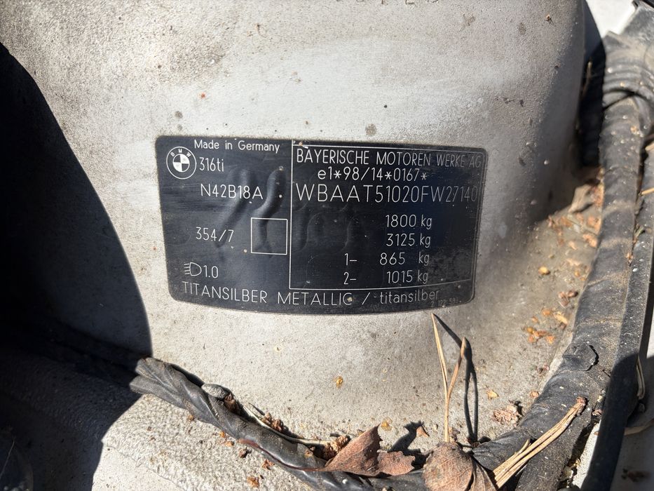 Silnik e46 n42b18A 116km