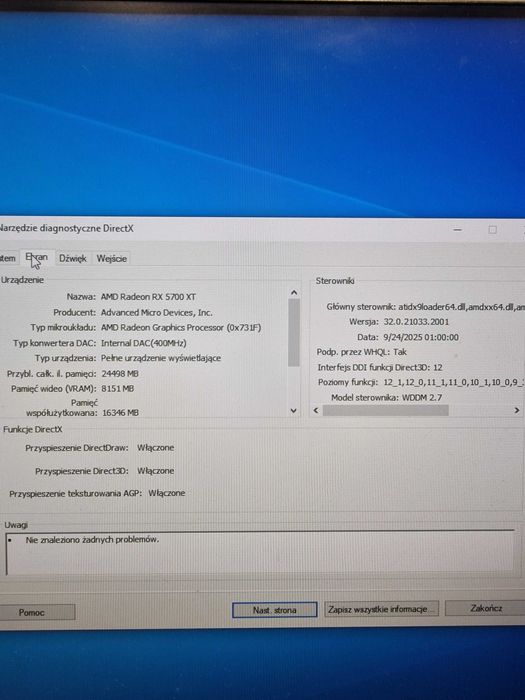 Komputer gamingowy ryzen 5 3600, 32 gb,Rx 5700xt 8gb win 10