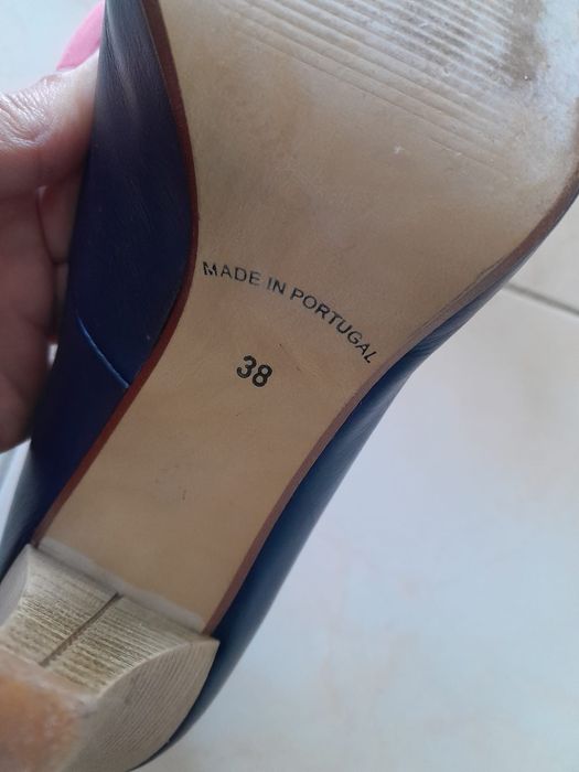 Sapatos de cerimónia mulher azul escuro como novo.