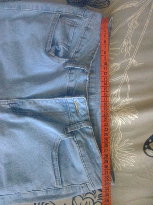 Spodnie jasny jeans damskie L cienki jeans