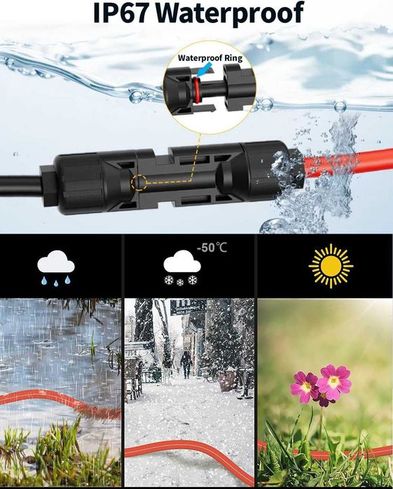 Cabo de extensão solar com conector solar a XT60 (3 metros)