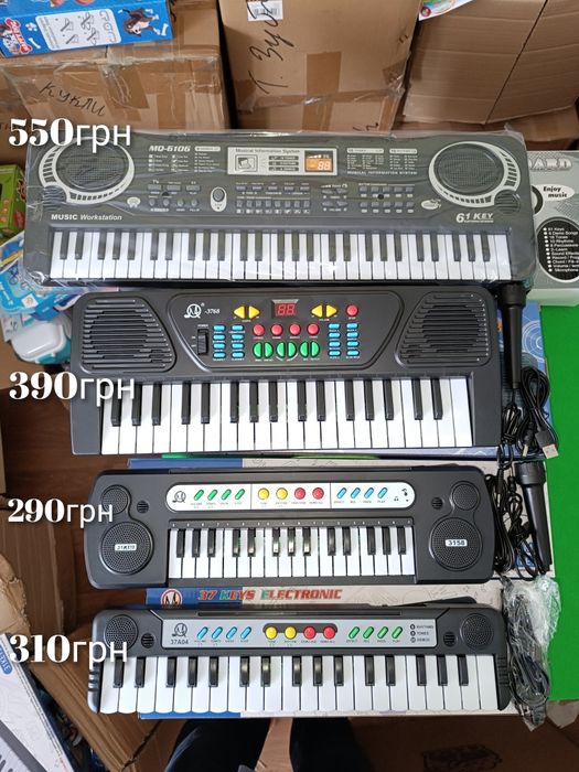 Дитяче піаніно пианино синтезатор USB юсб зарядка мікрофон микрофон