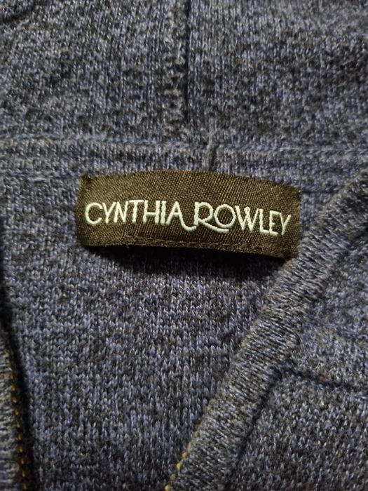 Stylowy długi sweter •kardigan z kapturem • Cynthia Rowley