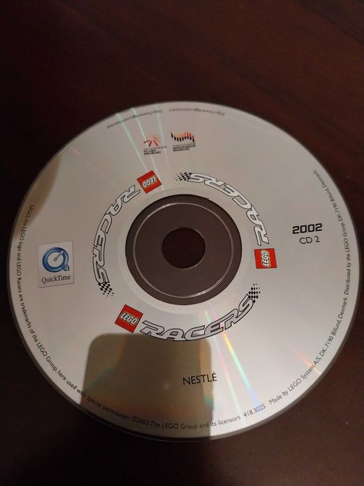 CD, videogame, Racers, Lego, Nestlé, 2002