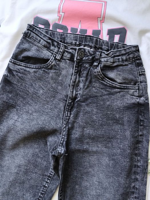 Jeans czarne 164 boyfriend nowe