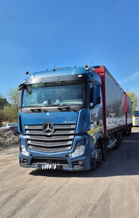 Mercedes Actros MP 4 Tandem 2x7,7 m BDF +Wózek widłowy