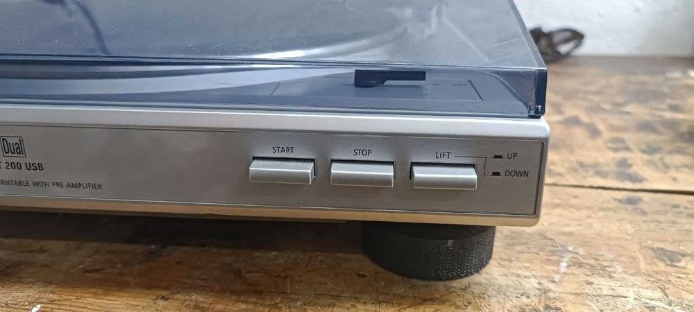 Вініловий програвач вініла Dual DT 200 USB Silver, автоматичний програвач платівок, Audio-Technica голка USB, готовий до роботи