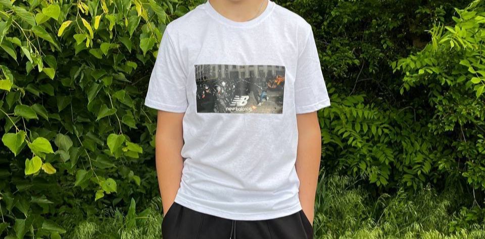 Футболка New Balance Маляр / Біла Футболка Нью Беланс Маляр