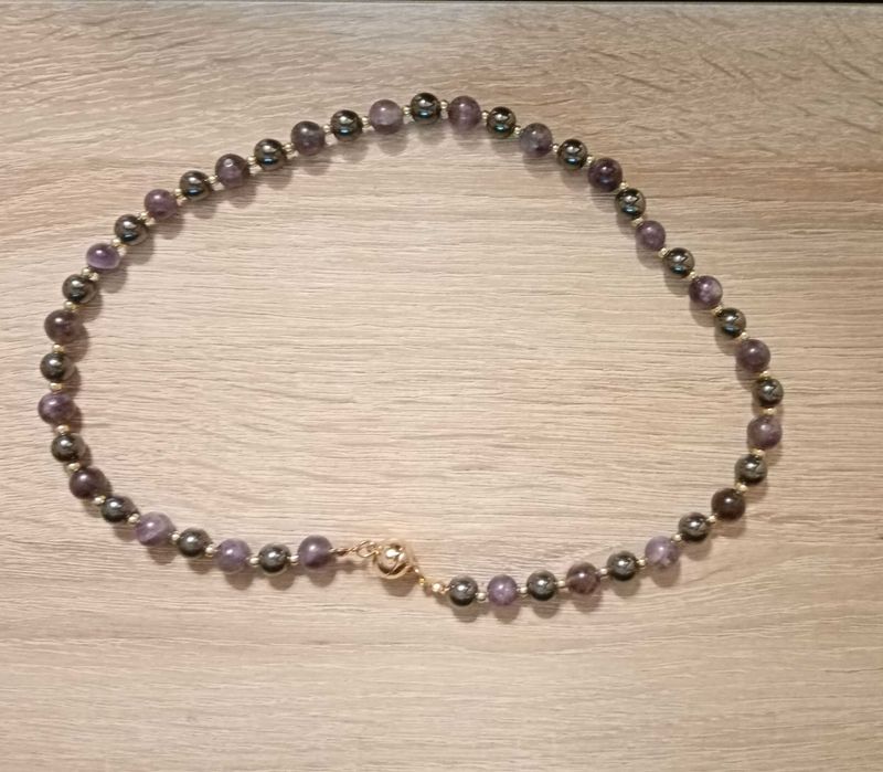 ametyst - naszyjnik i bransoletka damska