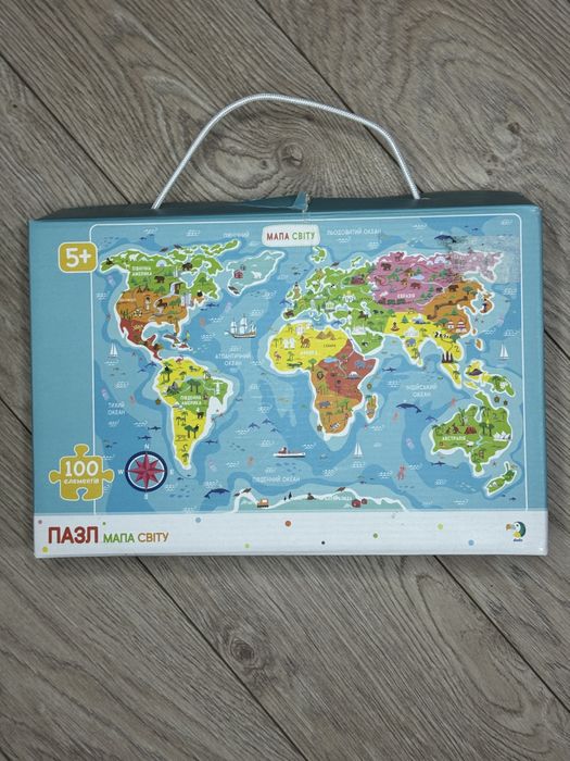 Пазли Мапа світу, Dodo, 100 ел.
