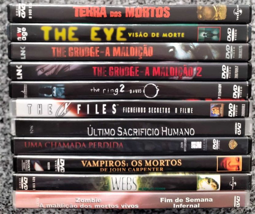 60 DVDs - Terror - Muito Bom Estado