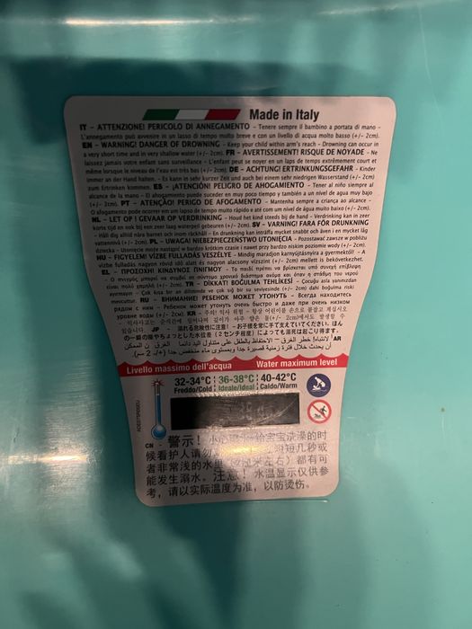 Banheira de Bebé com Suporte Dobrável – Verde Água