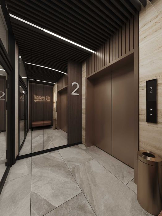 2-кім. квартира, 70.17 м² у ЖК з закритим двором