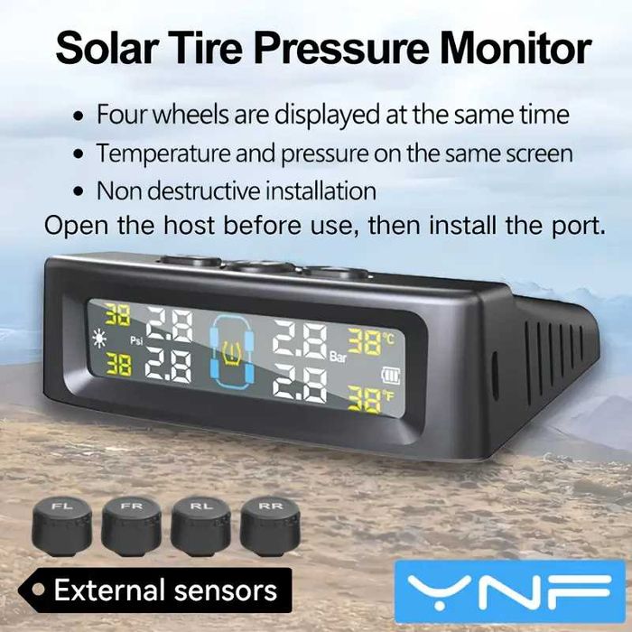 Система мониторинга давления и температуры в шинах автомобиля