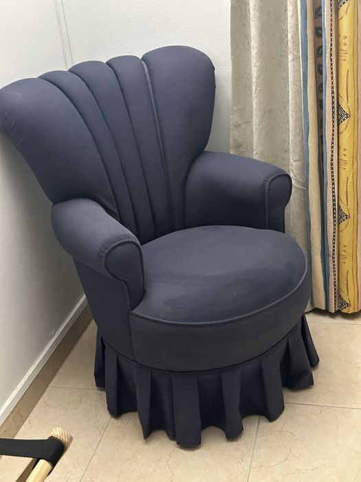 Poltrona tecido azul